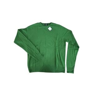 J Crew NWT 100% Lambs Wool Crew Neck Sweater. Green Womans Sz XL